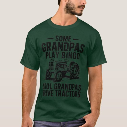 Cool Grandpas Driveractors Farming Farmer Fathers  T-Shirt (Vorderseite)