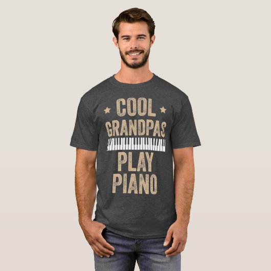Cool Grandpas Piano Piano Pianist Pianist T-Shirt (Vorne ganz)