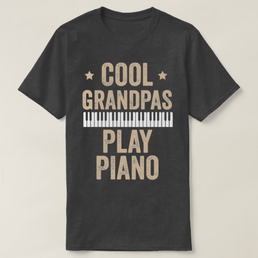 Cool Grandpas Piano Piano Piano Pianist Musici T-Shirt (Design vorne)