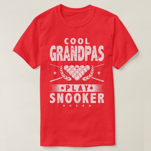 Cool Grandpas Play Snooker T-Shirt (Design vorne)