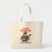 Cool Grandpas Play Ukulele Tote Bag Jumbo Stoffbeutel (Vorne)