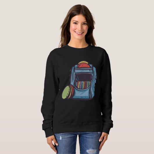 Cool Graphic Disc Golf Backpack Sweatshirt (Vorne ganz)
