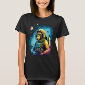 Cool Graphic Space Chimp Monkey Astronaut Cosmonau T-Shirt (Vorderseite)