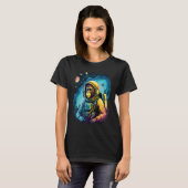 Cool Graphic Space Chimp Monkey Astronaut Cosmonau T-Shirt (Vorne ganz)