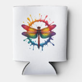 Cool Graphic Tie Dye Sunglasses Dragonfly Illustra Dosenkühler (Vorderseite)