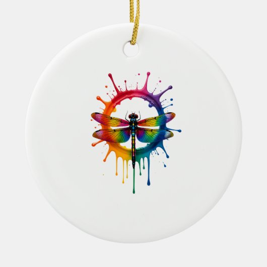 Cool Graphic Tie Dye Sunglasses Dragonfly Illustra Keramik Ornament (Vorne)