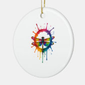 Cool Graphic Tie Dye Sunglasses Dragonfly Illustra Keramik Ornament (Links)