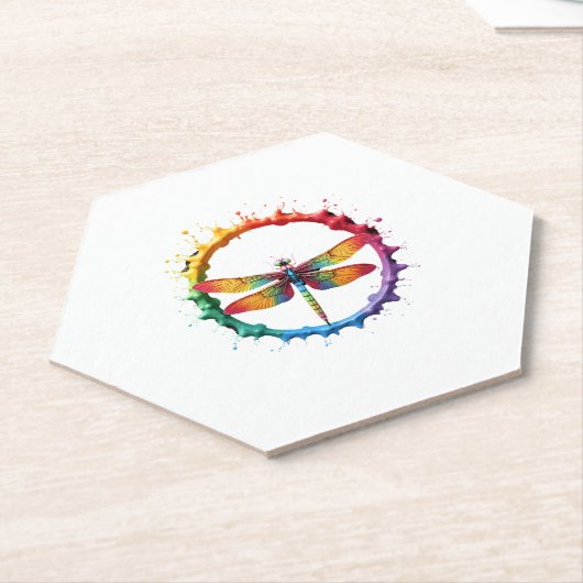 Cool Graphic Tie Dye Sunglasses Dragonfly Illustra Untersetzer (angewinkelt)