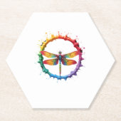 Cool Graphic Tie Dye Sunglasses Dragonfly Illustra Untersetzer (Vorderseite)