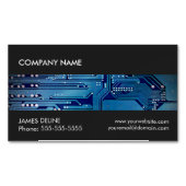 Cool-grau-blaue Stromkreisreparatur Magnetische Visitenkarte (Vorderseite)