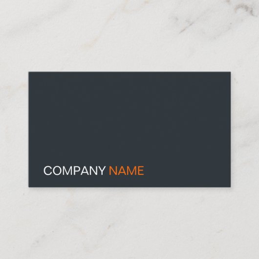 Cool Grau, Orange und Weiß modern - Visitenkarte (Vorderseite)