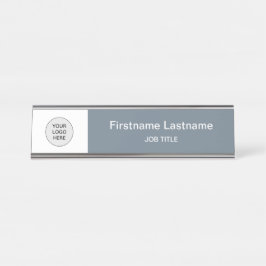 Cool Graue Logos Moderne Schreibtischnamensplatte Schreibtischnamensplakette