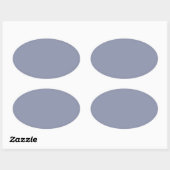 Cool-graue Oval-Aufkleber Ovaler Aufkleber (Blatt)