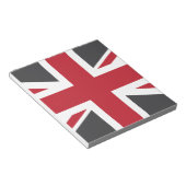 Cool-Graue Red Union Jack British(UK)-Flagge Notizblock (angewinkelt)