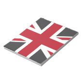 Cool-Graue Red Union Jack British(UK)-Flagge Notizblock (Rotiert)
