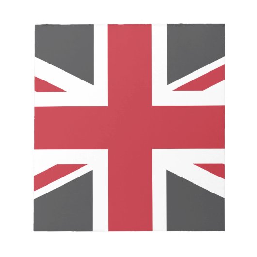 Cool-Graue Red Union Jack British(UK)-Flagge Notizblock (Vorderseite)