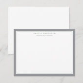 Cool Gray Frame Note Card Einladung (Vorne/Hinten)