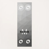 Cool Gray Geometry Mesh Lautsprecher Monogram Yogamatte (Vorderseite)