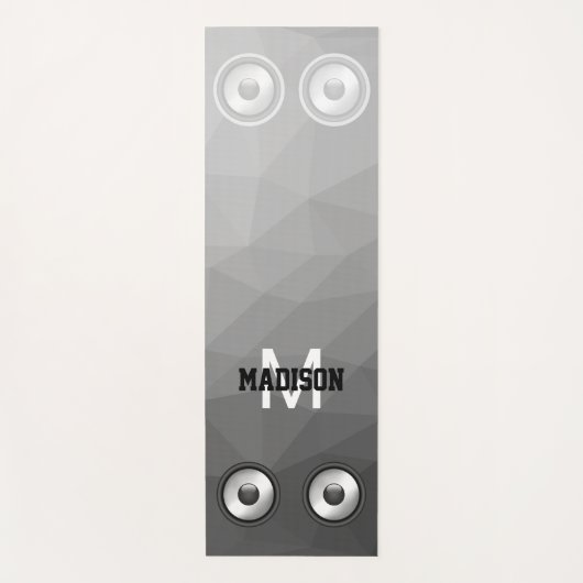 Cool Gray Geometry Mesh Lautsprecher Monogram Yogamatte (Vorderseite)