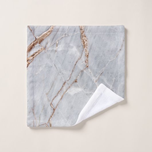 Cool Gray Gold Marble Stne Badhandtuch Set (Waschlappen)