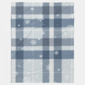 Cool Gray Minimalist Plaid Fleece Blanket (Vorderseite)