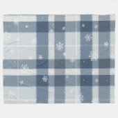 Cool Gray Minimalist Plaid Fleece Blanket (Vorderseite (Horizontal))