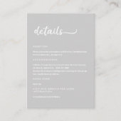 Cool Gray Trendy Script Begleitkarte (Vorderseite)