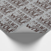 Cool Gray Wolf Geschenkpapier (Ecke)