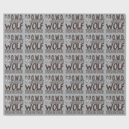 Cool Gray Wolf Geschenkpapier (Flach)