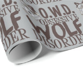 Cool Gray Wolf Geschenkpapier (Rolleneckpunkt)
