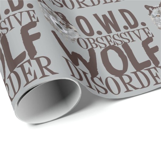Cool Gray Wolf Geschenkpapier (Rolleneckpunkt)