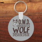 Cool Gray Wolf Schlüsselanhänger (Vorderseite)