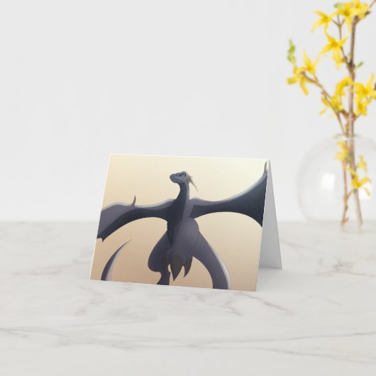 Cool Gray Wyvern Karte (Gelbe Blume)