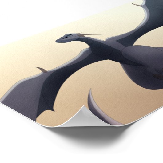 Cool Gray Wyvern Poster (Ecke)