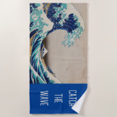 Cool Great Wave Hokusai "Catch the Wave" Strandtuch (Vorderseite)