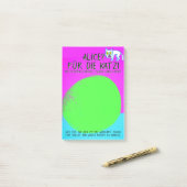 Cool Green Alice für die Katz'  Post-it Klebezettel (Auf Schreibtisch)