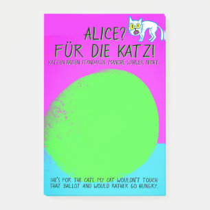 Cool Green Alice für die Katz' Post-it Klebezettel
