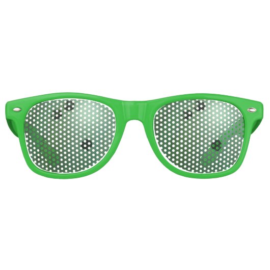 Cool Green Bowling Ball Party Shades Sonnenbrille (Vorderseite)
