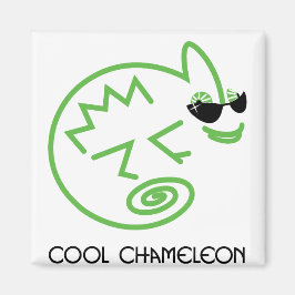 Cool Green Chameleon Magnet