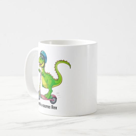 Cool Green Dinosaur Kaffeetasse (Vorderseite Links)