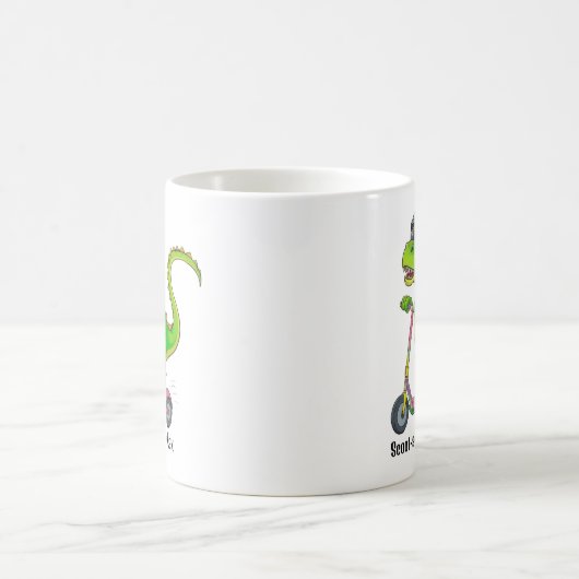 Cool Green Dinosaur Kaffeetasse (Mittel)