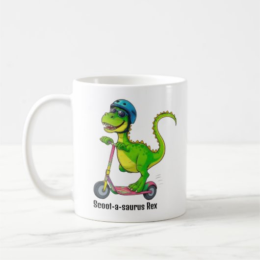 Cool Green Dinosaur Kaffeetasse (Links)