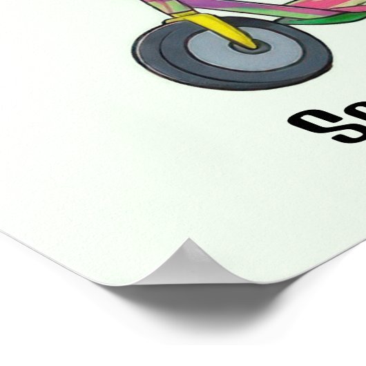 Cool Green Dinosaur Poster (Ecke)