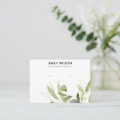 COOL GREEN GOLD FOLIAGE GROVE EARRING DISPLAY BUSI VISITENKARTE (Stehend Vorderseite)