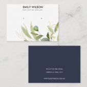 COOL GREEN GOLD FOLIAGE GROVE EARRING DISPLAY BUSI VISITENKARTE (Vorne/Hinten)