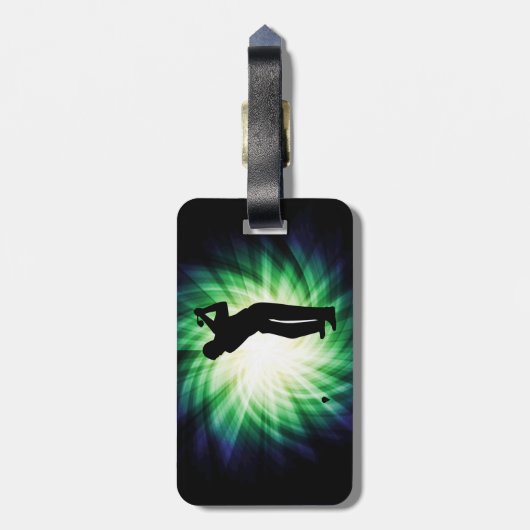 Cool Green Golf Gepäckanhänger (Rückseite vertikal)