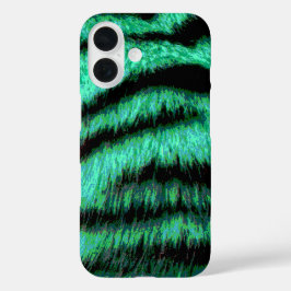 Cool green neon tiger stripes iPhone 16 hülle