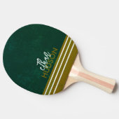 Cool Green Table Tennis Paddle With Name Tischtennis Schläger (Seitenansicht)