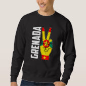 Cool Grenada Flag Patriotic Sweatshirt (Vorderseite)