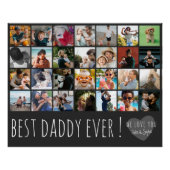Cool Grey 28 Photo Best Daddy Ever Poster (Vorderseite)